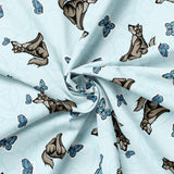 Justine Proulx SS26 Collection-Wolves and Butterflies-Light Blue-Quilting Cotton-17260106-02