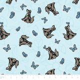 Justine Proulx SS26 Collection-Wolves and Butterflies-Light Blue-Quilting Cotton-17260106-02