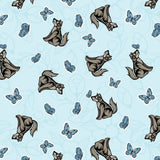 Justine Proulx SS26 Collection-Wolves and Butterflies-Light Blue-Quilting Cotton-17260106-02