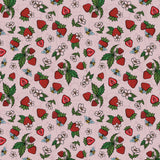 Justine Proulx SS26 Collection-Bees and Strawberries-Light Pink-Quilting Cotton-17260107-01