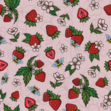 Justine Proulx SS26 Collection-Bees and Strawberries-Light Pink-Quilting Cotton-17260107-01