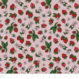 Justine Proulx SS26 Collection-Bees and Strawberries-Light Pink-Quilting Cotton-17260107-01