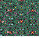 Collection Justine Proulx SS26-Tapisserie Fleurs et Abeilles-Vert Foncé-17260108-02