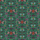 Collection Justine Proulx SS26-Tapisserie Fleurs et Abeilles-Vert Foncé-17260108-02