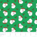 North Pole Social Club Collection-Holly Jolly Santa-Green-100% Cotton-19010103-01