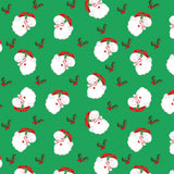 North Pole Social Club Collection-Holly Jolly Santa-Green-100% Cotton-19010103-01