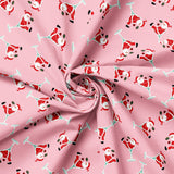 North Pole Social Club Collection-Santa Martini-Pink-100% Cotton-19010104-01