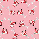 North Pole Social Club Collection-Santa Martini-Pink-100% Cotton-19010104-01