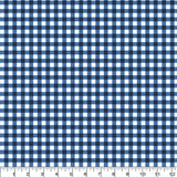Printed  Indigo  Gingham Fabric - 65 %Poly  35%Cotton