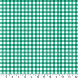 Printed  Green  Gingham Fabric - 65 %Poly  35%Cotton