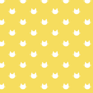 Litter-ary Cats Collection-Kitty Dots-Yellow-Quilting Fabrics-21170105-04