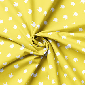 Litter-ary Cats Collection-Kitty Dots-Yellow-Quilting Fabrics-21170105-04