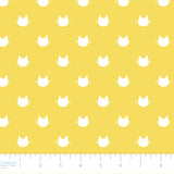 Litter-ary Cats Collection-Kitty Dots-Yellow-Quilting Fabrics-21170105-04