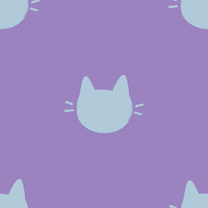 Litter-ary Cats Collection-Kitty Dots-Purple-Quilting Fabrics-21170105-05