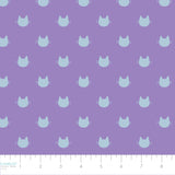 Litter-ary Cats Collection-Kitty Dots-Purple-Quilting Fabrics-21170105-05