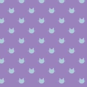 Litter-ary Cats Collection-Kitty Dots-Purple-Quilting Fabrics-21170105-05