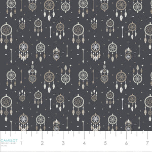 Woodland Wonders Collection-Soft Dreamcatchers-Charcoal-100% Cotton-21221105-01