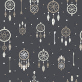 Woodland Wonders Collection-Soft Dreamcatchers-Charcoal-100% Cotton-21221105-01