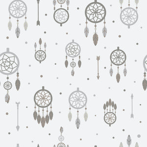 Woodland Wonders Collection-Soft Dreamcatchers- Off White-100% Cotton-21221105-02