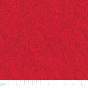 Summertime Sketches Collection-Wild Garden Tonal-100% Cotton-Red