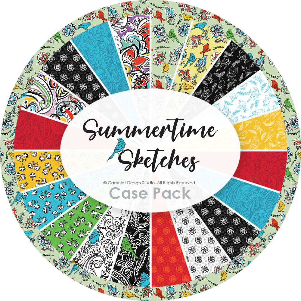 Summertime Sketches Collection Super Stack Case Pack (240 Yards)-100% Cotton-Multi