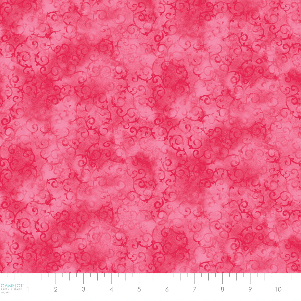 Nature's Melody Collection-Tonal Vines-100% Cotton-Pink