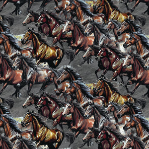 Flying Horse Stables Collection-Harras-100% Cotton-Grey