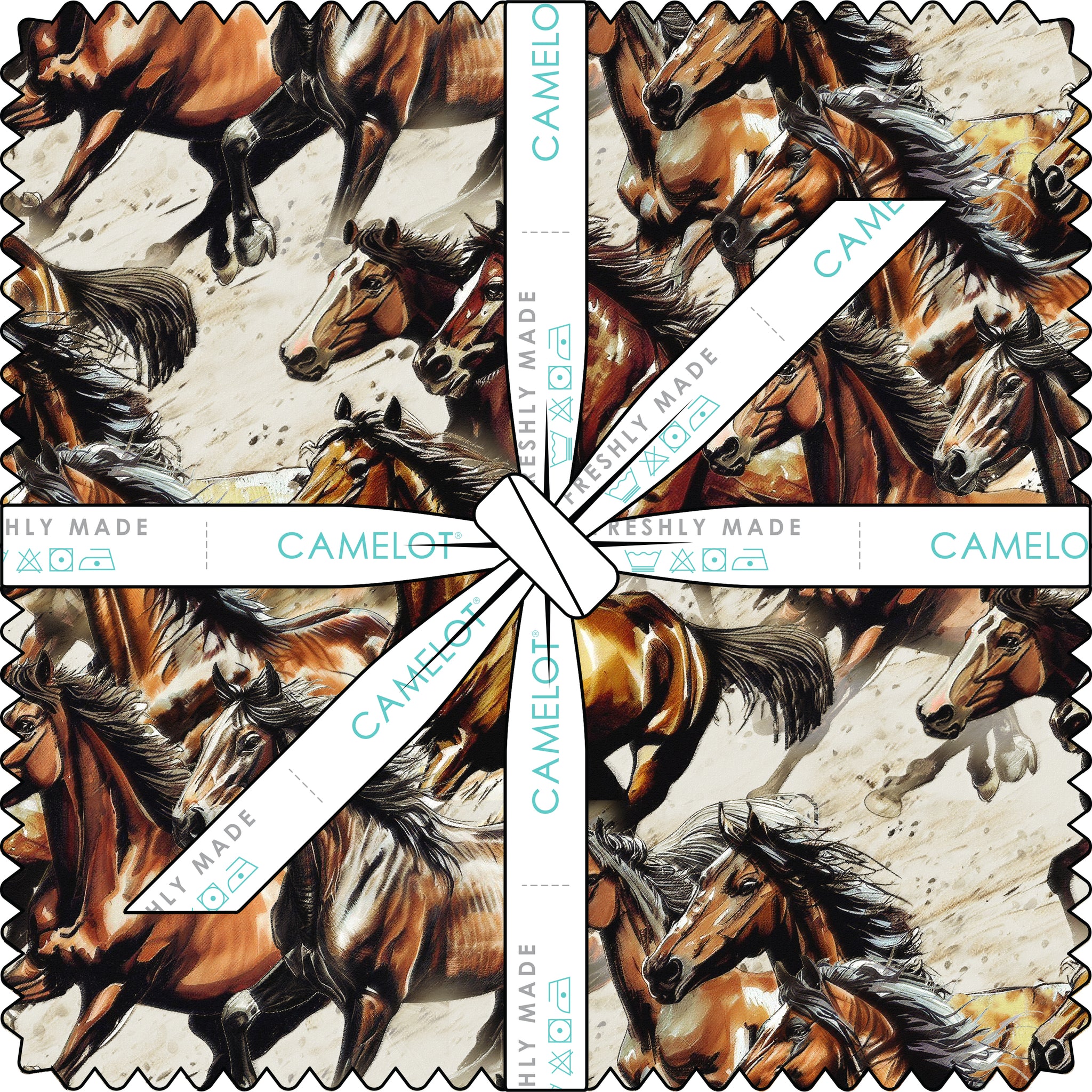 Flying Horse Stables Collection 10" Squares (42 pieces)-100% Cotton-Multi
