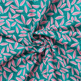 Fox Grove Collection-Leafy Feather-100% Cotton-Teal