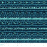 Fox Grove Collection-Tribal Stripe-100% Cotton-Blue