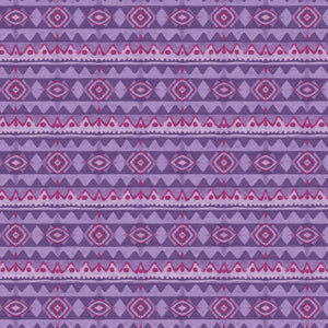 Fox Grove Collection-Tribal Stripe-100% Cotton-Purple