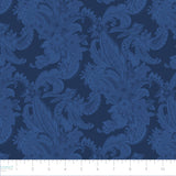Collection Cachemire d'Hiver - Paisley ton sur ton-100% coton-bleu-21231002-01