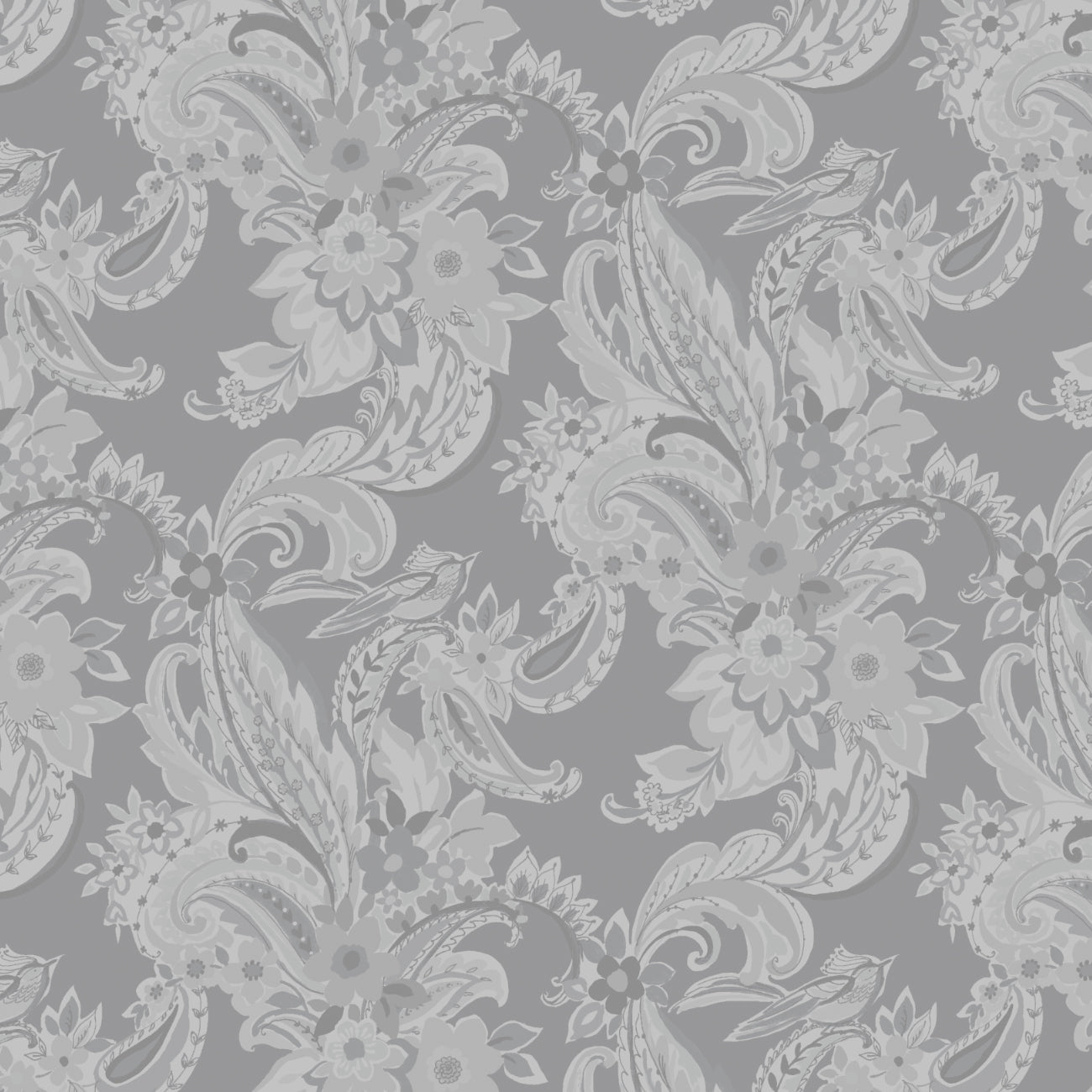 Winter Paisley Collection-Tonal Paisley-100% Cotton-Grey-21231002-04