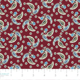 Winter Paisley Collection-Deconstructed Paisley-100% Cotton-Red-21231003-02