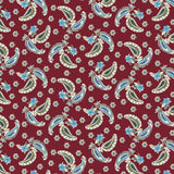 Winter Paisley Collection-Deconstructed Paisley-100% Cotton-Red-21231003-02