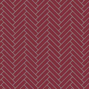 Winter Paisley Collection-Chevron-100% Cotton-Red-21231005-02