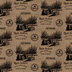 Apple Orchard Collection-Stamped Burlap-100% Cotton-Multi-21231102-01