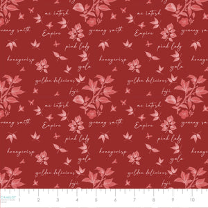 Apple Orchard Collection-Apples Names-100% Cotton-Red-21231107-01