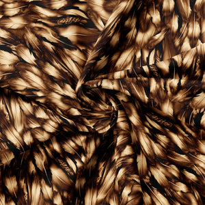 Strokes of the Wild Collection-Feathers-Brown-100% Cotton 21231201-02