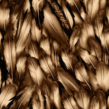 Strokes of the Wild Collection-Feathers-Brown-100% Cotton 21231201-02