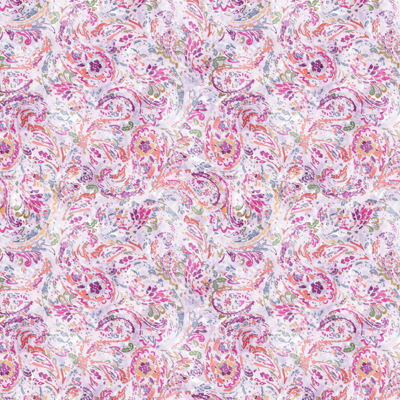 Daphne Collection-Paisley Swirls-Multi-100% Cotton 21231301-01