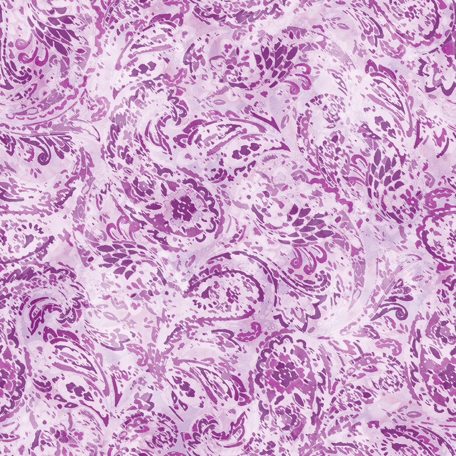 Daphne Collection-Paisley Swirls-Purple-100% Cotton 21231301-02