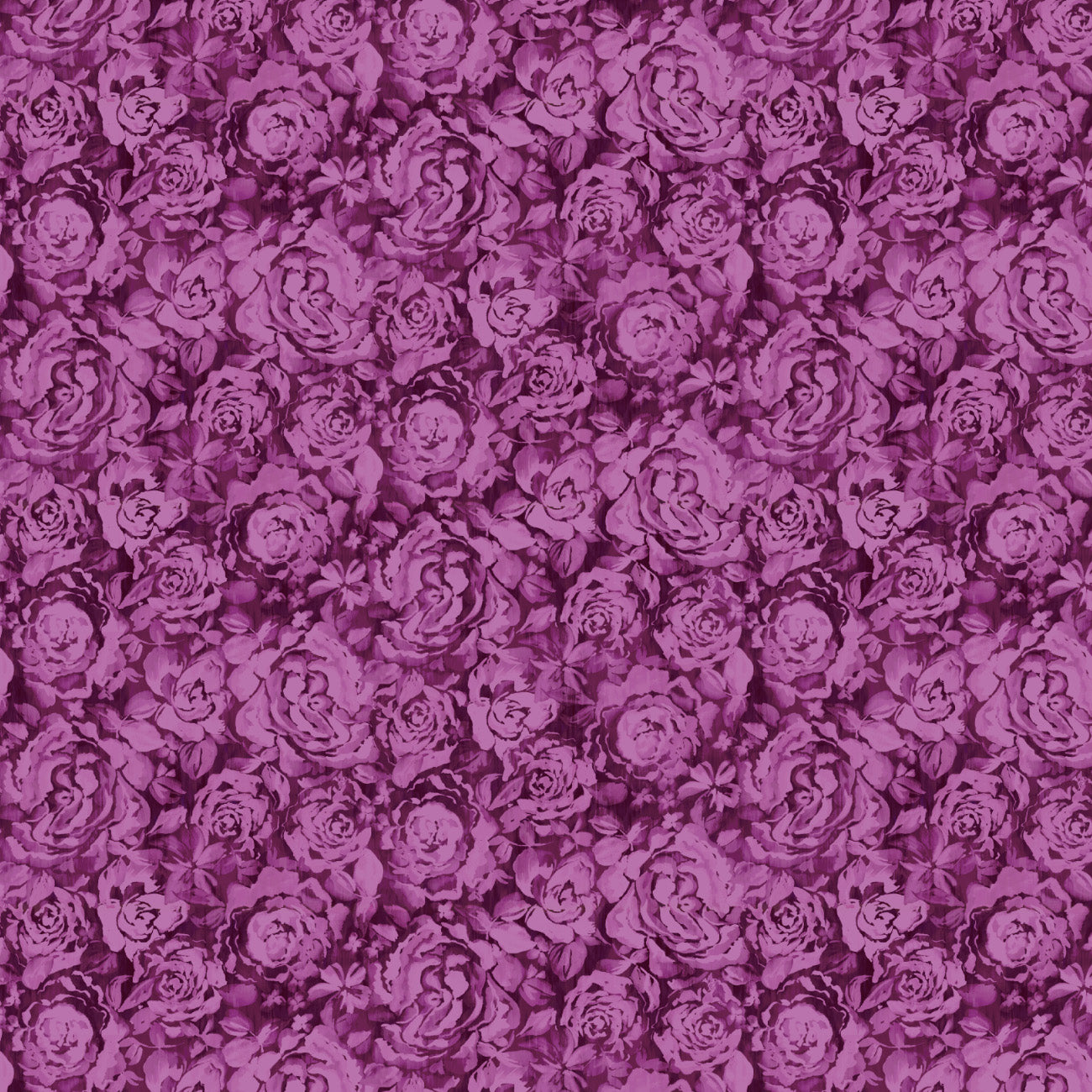 Daphne Collection-Textured Roses-Purple-100% Cotton 21231303-02