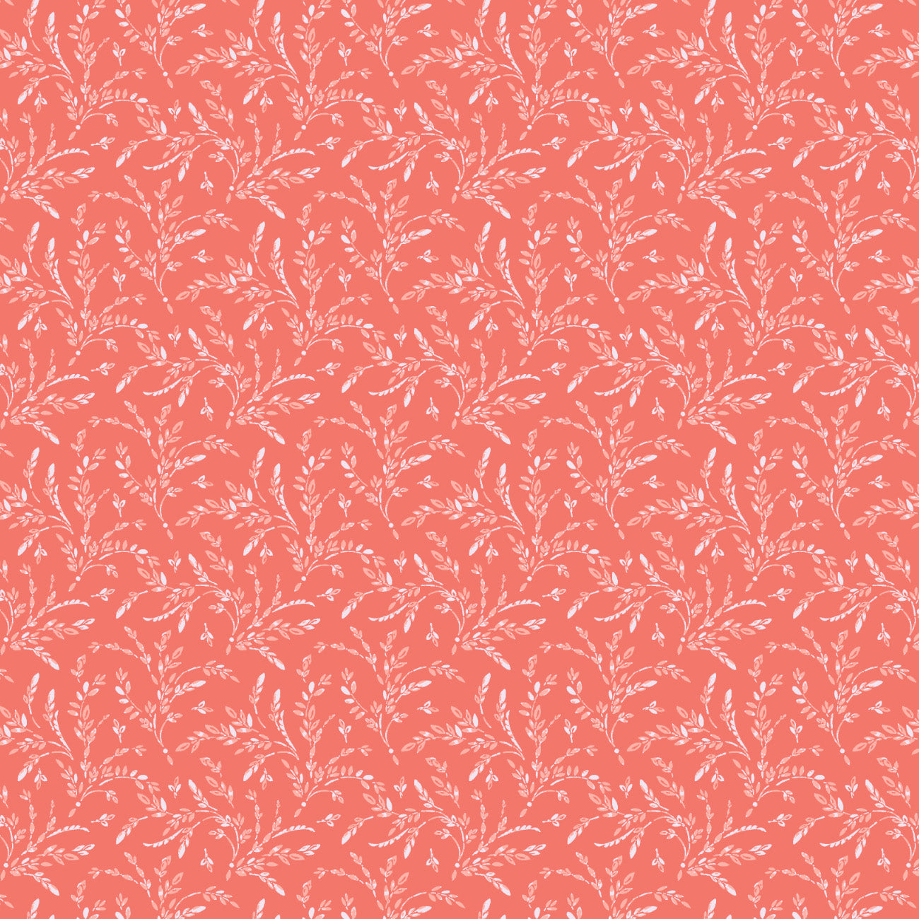 Daphne Collection-Airy Botanical-Coral-100% Cotton 21231305-03