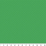 Printed  GREEN  Swiss Dot   Fabric - 65 %Poly  35%Cotton