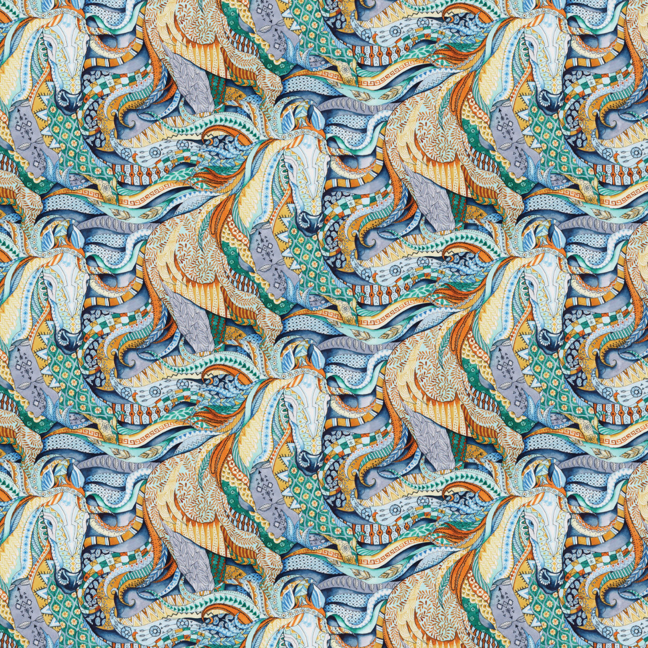 Rhapsody Collection-Spirit of the Plains-Multi-100% Cotton 21240101-01