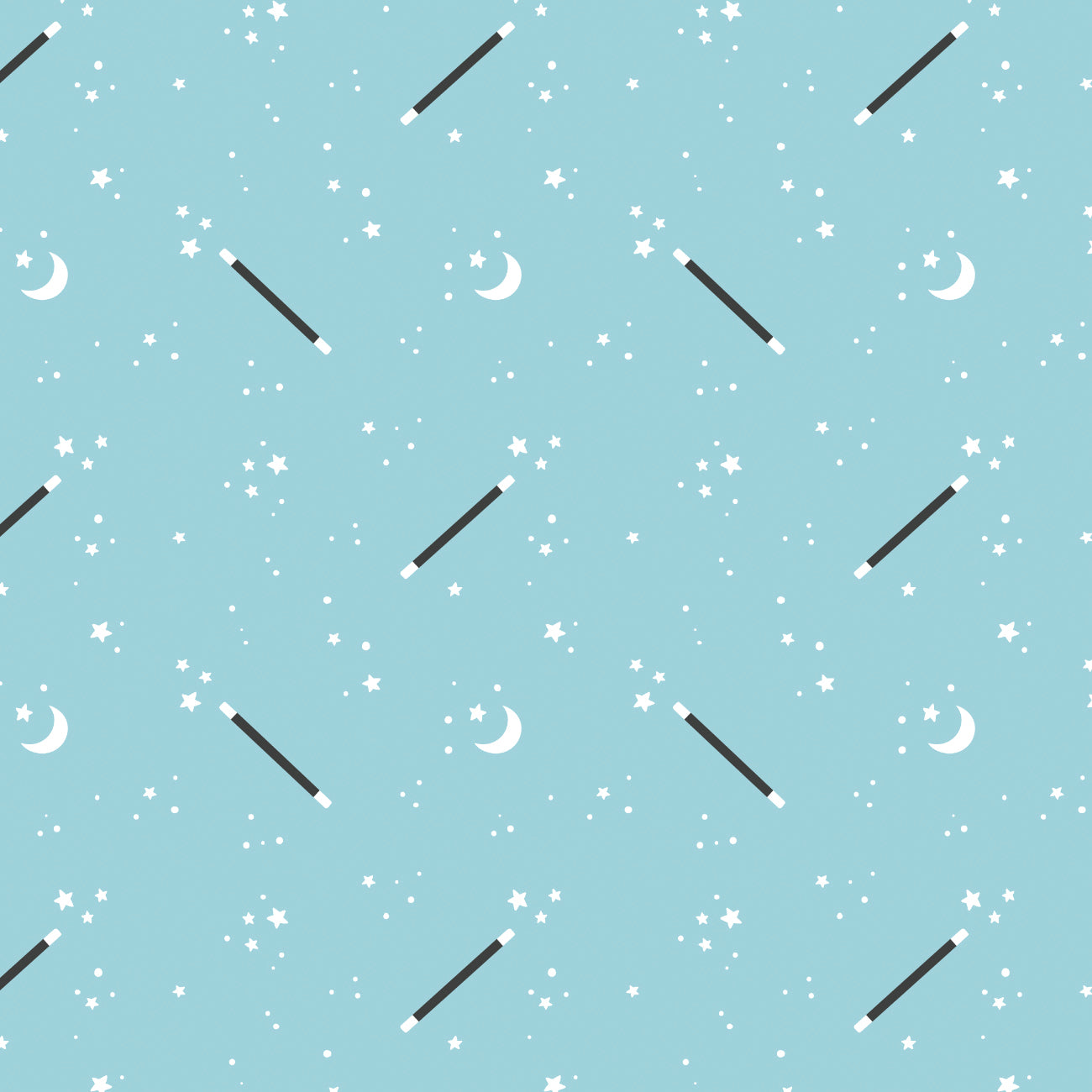 Abracadabra Collection-Magic Wand-Light Blue-100% Cotton-21240203-01