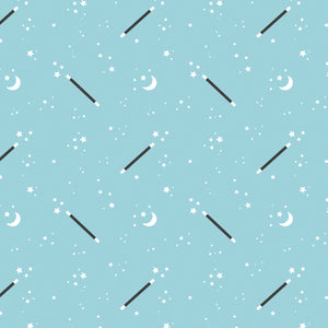 Abracadabra Collection-Magic Wand-Light Blue-100% Cotton-21240203-01