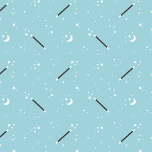 Abracadabra Collection-Magic Wand-Light Blue-100% Cotton-21240203-01