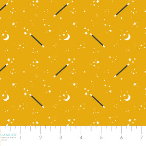 Abracadabra Collection-Magic Wand-Mustard-100% Cotton-21240203-02